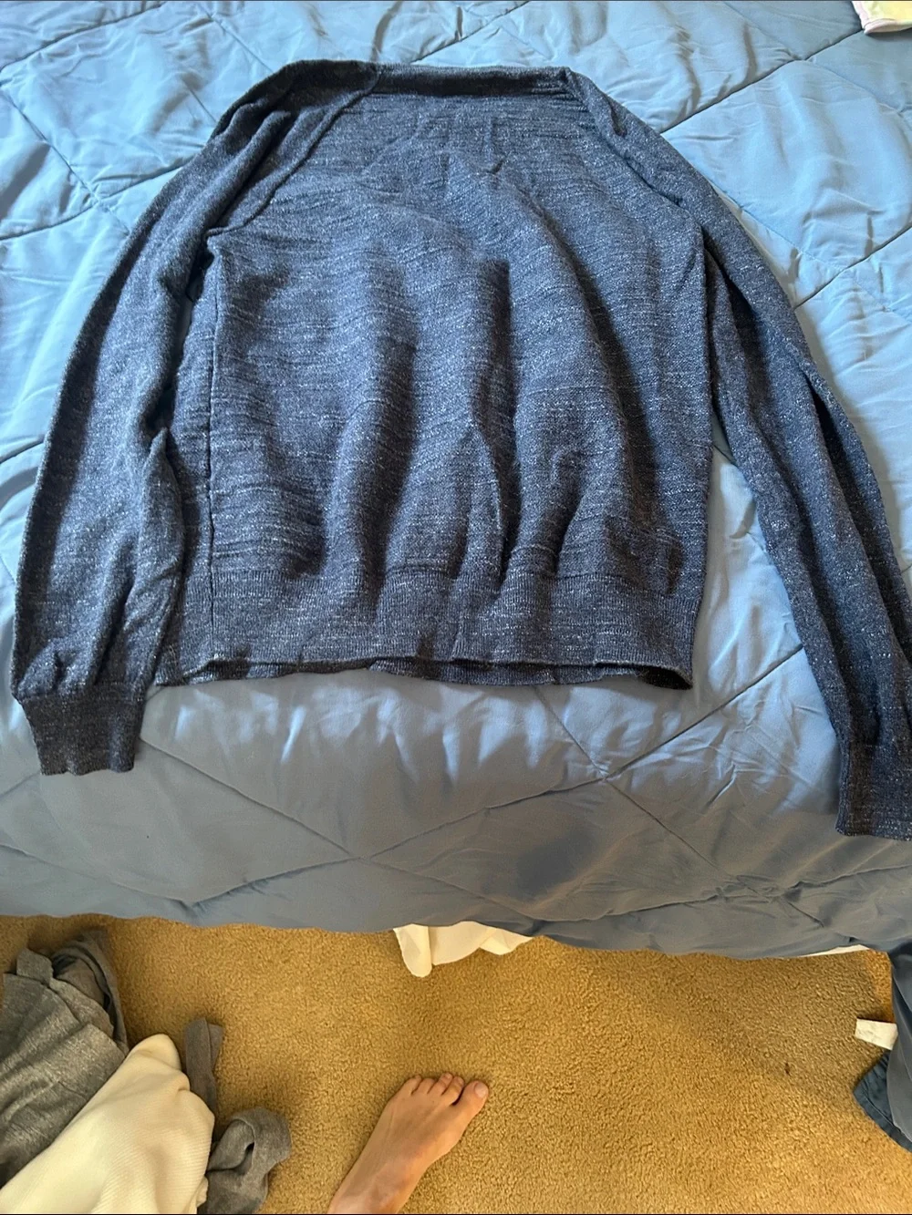 J. Crew Men's Crewneck Sweater in Navy Blue